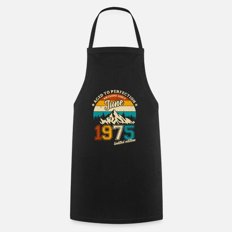 Limited Edition Juni 1975 Geburtstag Geschenk - Kochschürze - Schwarz