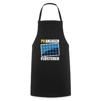 PV Anlagen Flüsterer - Photovoltaik - Solarstrom - Kochschürze - Schwarz - Vorne - AI Model Male 185 dark (185cm)