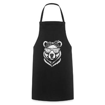 Mama Bear - Mother's Day - Gift - Cooking Apron - black - Front - AI Model Male 185 dark (185cm)
