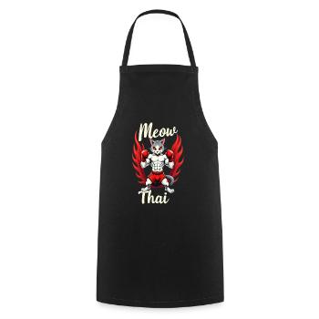 Funny Muay Thai Boxing Muay Thai - Kochschürze - Schwarz - Vorne - AI Model Male 185 dark (185cm)