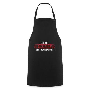 Bin Informatiker Kein Handbuch Computer Informatik - Kochschürze - Schwarz - Vorne - AI Model Male 185 dark (185cm)