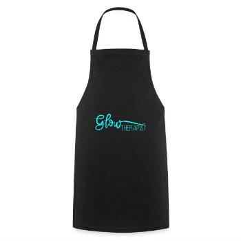 Glow Therapist 2 - Cooking Apron - black - Front - AI Model Male 185 dark (185cm)