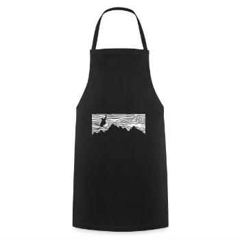 Mountain - Skiing - (5) - Cooking Apron - black - Front - AI Model Male 185 dark (185cm)