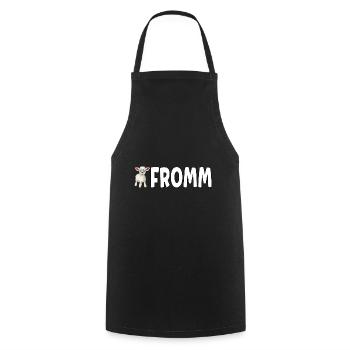 Lammfromm - You are innocent. ALWAYS! - Cooking Apron - black - Front - AI Model Male 185 dark (185cm)