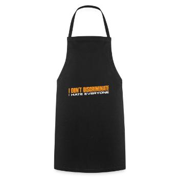 I Don't Discriminate I Hate Everyone 11 - Cooking Apron - black - Front - AI Model Male 185 dark (185cm)