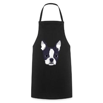 Enfants Boston Terrier Dog Pour Femmes Et Filles - Tablier de cuisine - noir - Devant - AI Model Male 185 dark (185cm)