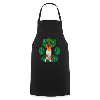 Leprechaun Jouet Fox Terrier St Patricks Day Shamroc - Tablier de cuisine - noir - Devant - AI Model Male 185 dark (185cm)
