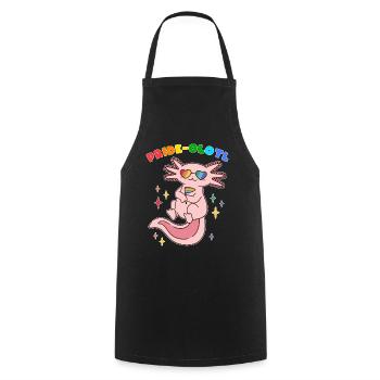 Axolotl Pride LGBTQ Pride Gift - Cooking Apron - black - Front - AI Model Male 185 dark (185cm)