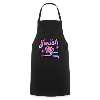 Smash Me | Jugendwort 2022 - Cooking Apron - black - Front - AI Model Male 185 dark (185cm)