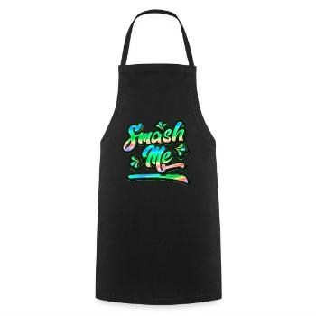 Smash Me | Jugendwort 2022 - Cooking Apron - black - Front - AI Model Male 185 dark (185cm)