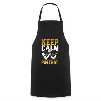 Keep Calm and Pin That - Arm Wrestling - Cooking Apron - black - Front - AI Model Male 185 dark (185cm)