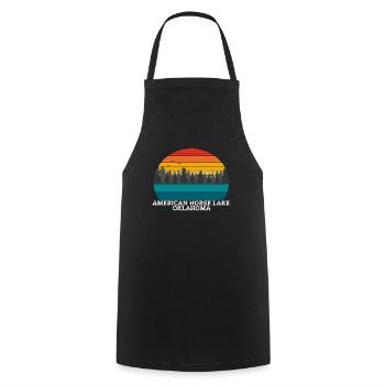 American Horse Lake Oklahoma - Cooking Apron - black - Front - AI Model Male 185 dark (185cm)