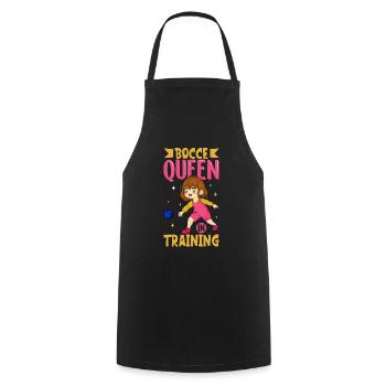 Bocce Queen in Training - Boccia - Cooking Apron - black - Front - AI Model Male 185 dark (185cm)