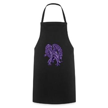 Harpie - Tablier de cuisine - noir - Devant - AI Model Male 185 dark (185cm)