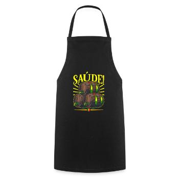 Saúde - Portugal Trinkspruch - Kochschürze - Schwarz - Vorne - AI Model Male 185 dark (185cm)