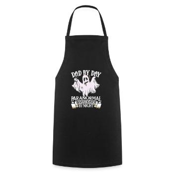 Dad is a ghost hunter - Cooking Apron - black - Front - AI Model Male 185 dark (185cm)