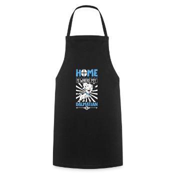 Home is where my Dalmatian is - Dalmatiner - Cooking Apron - black - Front - AI Model Male 185 dark (185cm)