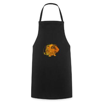 Colorful guinea pig - Cooking Apron - black - Front - AI Model Male 185 dark (185cm)