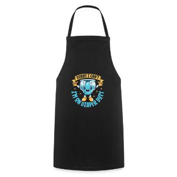 Diaper service - baby changing - Cooking Apron - black - Front - AI Model Male 185 dark (185cm)