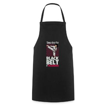 Black Belt in Training - Tang so Do - Cooking Apron - black - Front - AI Model Male 185 dark (185cm)