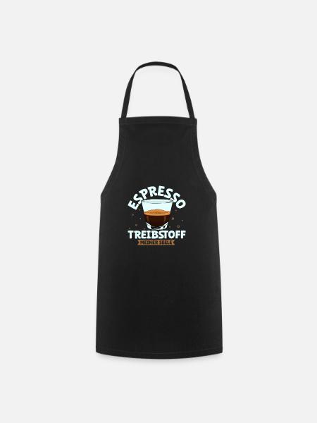 Mein Treibstoff ist Espresso - Kochschürze - Schwarz