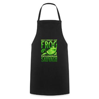 Green Maki Frog - Cooking Apron - black - Front - AI Model Male 185 dark (185cm)