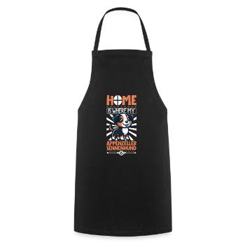 Home - Appenzeller Mountain Dog - Cooking Apron - black - Front - AI Model Male 185 dark (185cm)