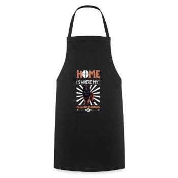 Home - Belgian Shepherd - Cooking Apron - black - Front - AI Model Male 185 dark (185cm)
