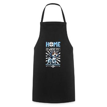 Home - Bluetick Coonhound - Cooking Apron - black - Front - AI Model Male 185 dark (185cm)
