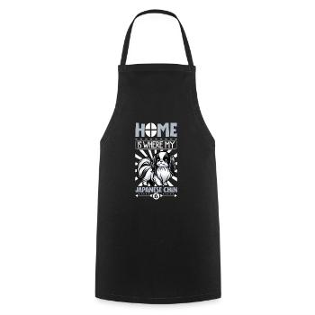 Home - Japan Chin - Cooking Apron - black - Front - AI Model Male 185 dark (185cm)
