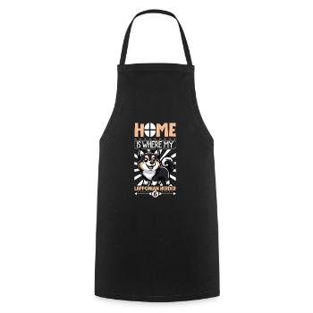 Home - Lapland Reindeer Dog - Cooking Apron - black - Front - AI Model Male 185 dark (185cm)
