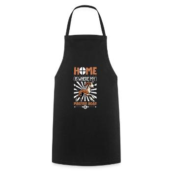 Home - Magyar Agár - Cooking Apron - black - Front - AI Model Male 185 dark (185cm)