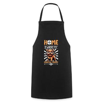 Home - Norfolk Terrier - Cooking Apron - black - Front - AI Model Male 185 dark (185cm)