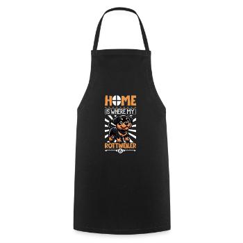 Home - Rottweiler - Cooking Apron - black - Front - AI Model Male 185 dark (185cm)