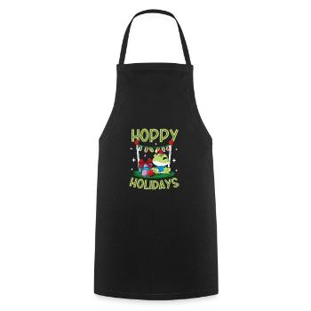 Hoppy Holidays - Weihnachten Frosch - Kochschürze - Schwarz - Vorne - AI Model Male 185 dark (185cm)