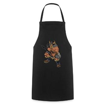 Dieu de la mythologie celtique - Arawn - Tablier de cuisine - noir - Devant - AI Model Male 185 dark (185cm)