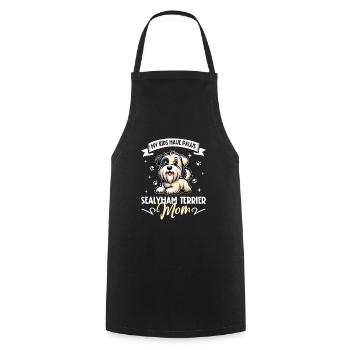 Sealyham Terrier Mom - Cooking Apron - black - Front - AI Model Male 185 dark (185cm)