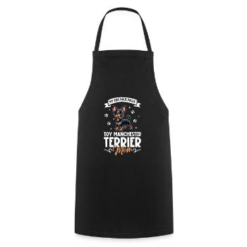 Manchester Terrier Mom - Cooking Apron - black - Front - AI Model Male 185 dark (185cm)