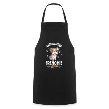 French Bulldog Mom - Cooking Apron - black - Front - AI Model Male 185 dark (185cm)
