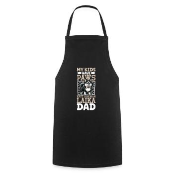 East Siberian Laika Dad - Cooking Apron - black - Front - AI Model Male 185 dark (185cm)