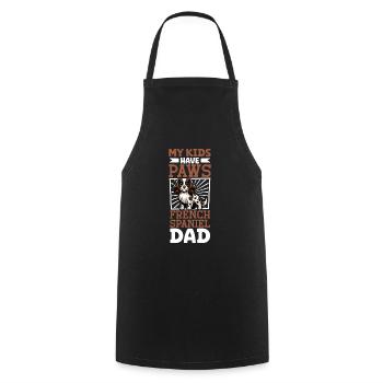 Epagneul Français Papa - Cooking Apron - black - Front - AI Model Male 185 dark (185cm)