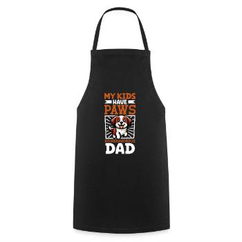 Nederlandse Kooikerhondje Papa - Cooking Apron - black - Front - AI Model Male 185 dark (185cm)