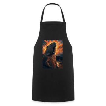 Capybara - Cooking Apron - black - Front - AI Model Male 185 dark (185cm)