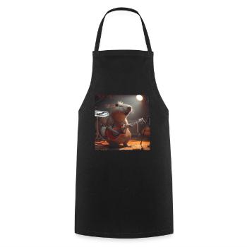 Capybara - Cooking Apron - black - Front - AI Model Male 185 dark (185cm)