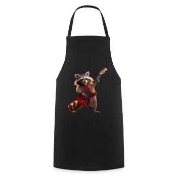 Raton laveur - Tablier de cuisine - noir - Devant - AI Model Male 185 dark (185cm)