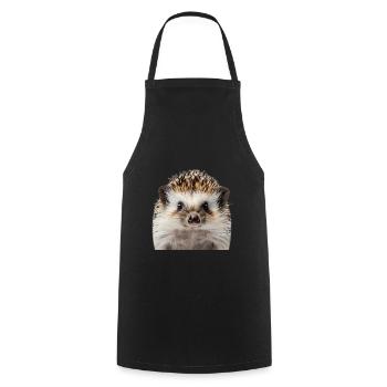 Hedgehog - Cooking Apron - black - Front - AI Model Male 185 dark (185cm)
