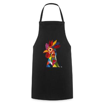 Chicken - Cooking Apron - black - Front - AI Model Male 185 dark (185cm)