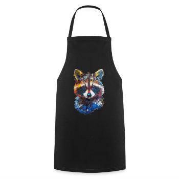 Raton laveur - Tablier de cuisine - noir - Devant - AI Model Male 185 dark (185cm)