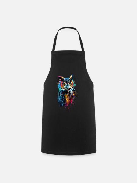 Hibou - Tablier de cuisine - noir