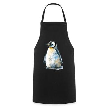 Pinguin - Kochschürze - Schwarz - Vorne - AI Model Male 185 dark (185cm)